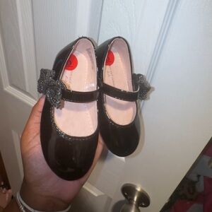 Black Mary Jane Shoes with Bow
